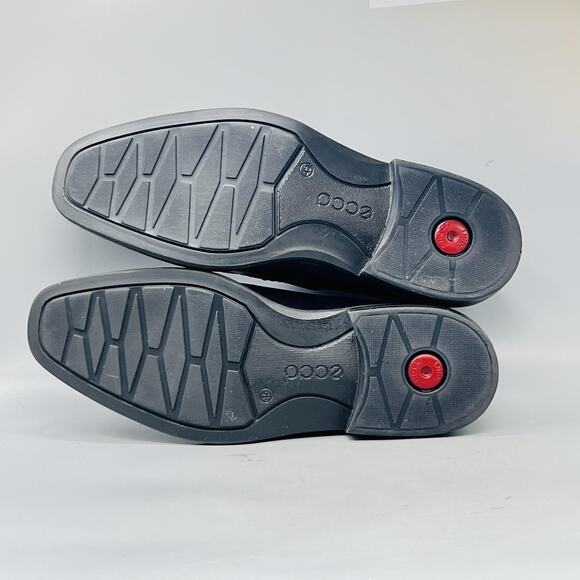ECCO Shoes Mens 11.5 Black Leather Slip On Oxford Dress Square Toe Comfort main image 4